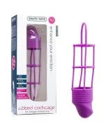Manga Ribbed Cockcage Roxo Conjunto