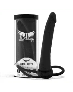 Dildo Dupla Penetração Mythology Cobi Onyx Preto Embalagem