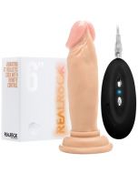 Vibrador Realístico Real Rock 6" Branco