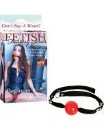 Mordaça Beginners Ball Gag Fetish Fantasy Series Vermelha Conjunto