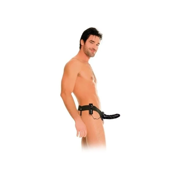 Strap On Fetish Fantasy Oco C/ Vibração Vibrating Hollow Strap-On Preto