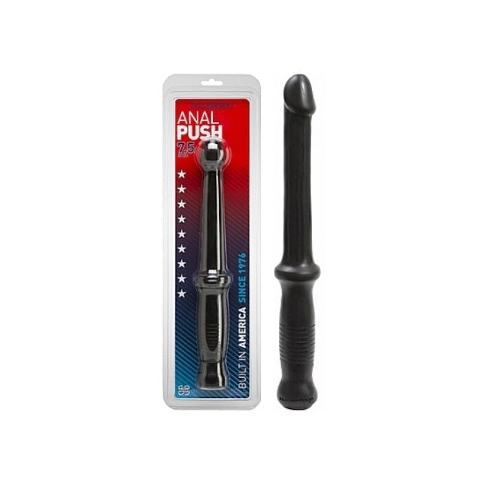 Dildo C/ Cabo Anal Push Preto