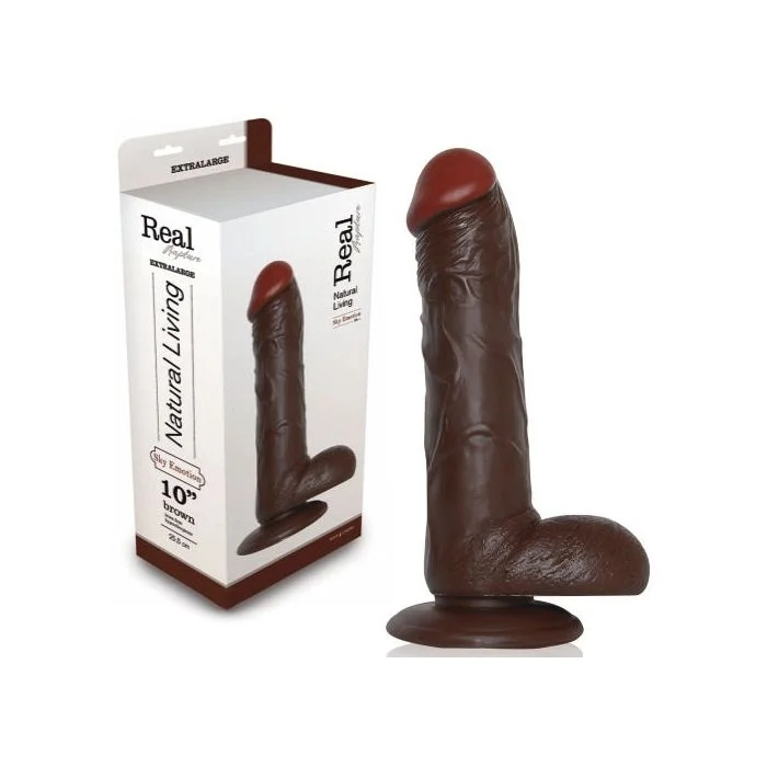 Dildo Real Rapture Sky Emotion 10'' Negro