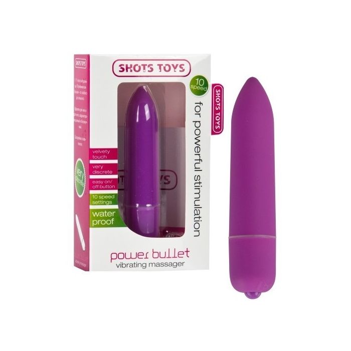 Bala Vibratória Power Bullet Roxa Conjunto