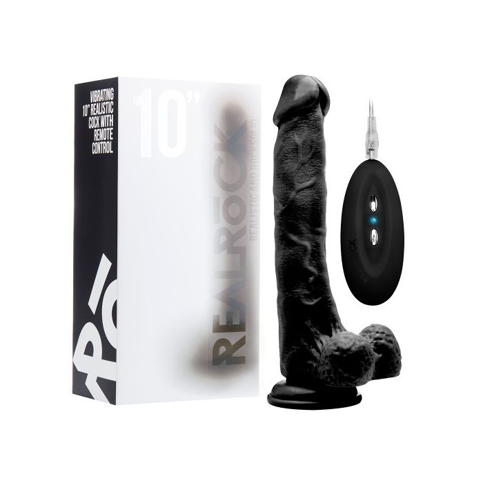 Vibrador Realístico C/ Testículos Real Rock 10