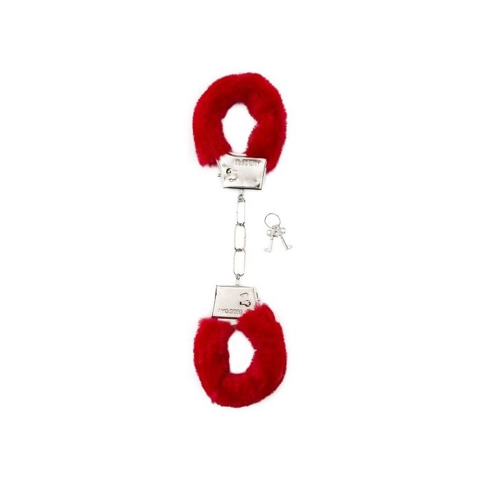Algemas C/ Peluche Furry Handcuffs Vermelhas