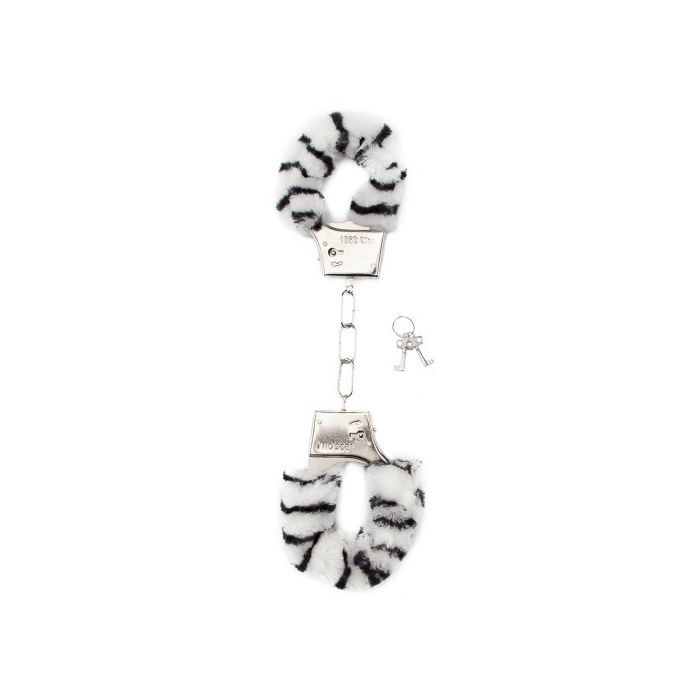 Algemas C/ Peluche Furry Handcuffs Zebra