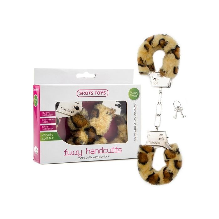 Algemas C/ Peluche Furry Handcuffs Leopardo Conjunto