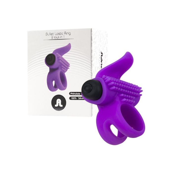 Anel Vibratório Bullet Lastic Ring Adrien Lastic Roxo