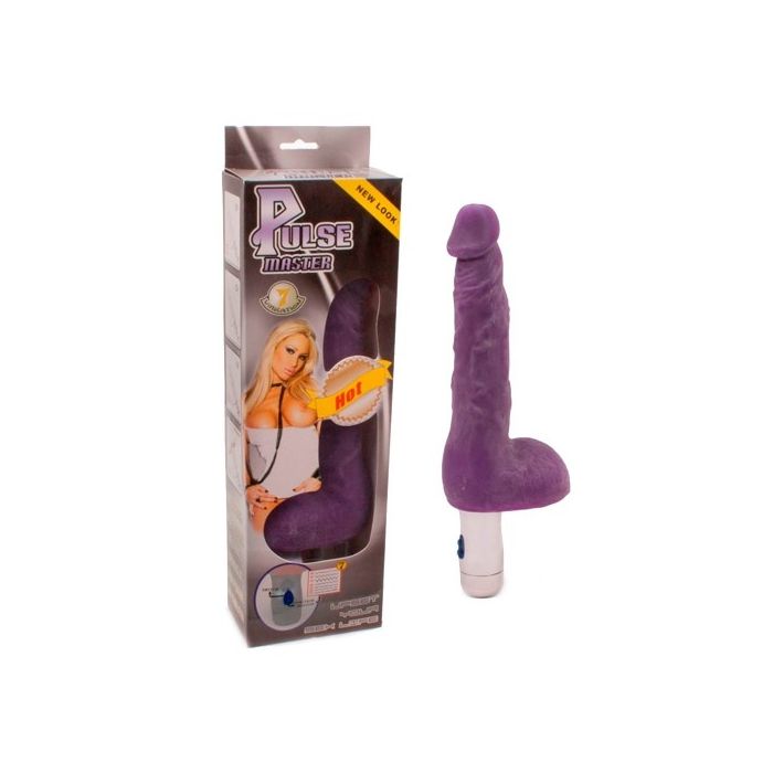 Vibrador Pulse Master Realista C/ Luz Roxo