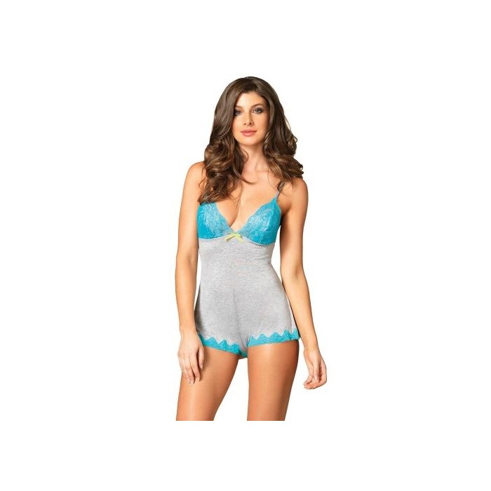 Body Leg Avenue Seraphina Cinzento e Azul