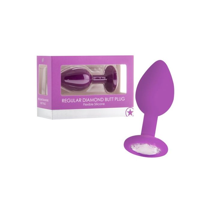 Plug Anal Diamond Butt Plug Pequeno Roxo