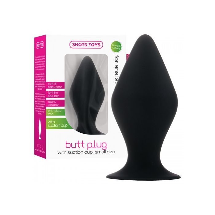 Plug Anal Butt Plug II C/ Ventosa Preto PequenoConjunto