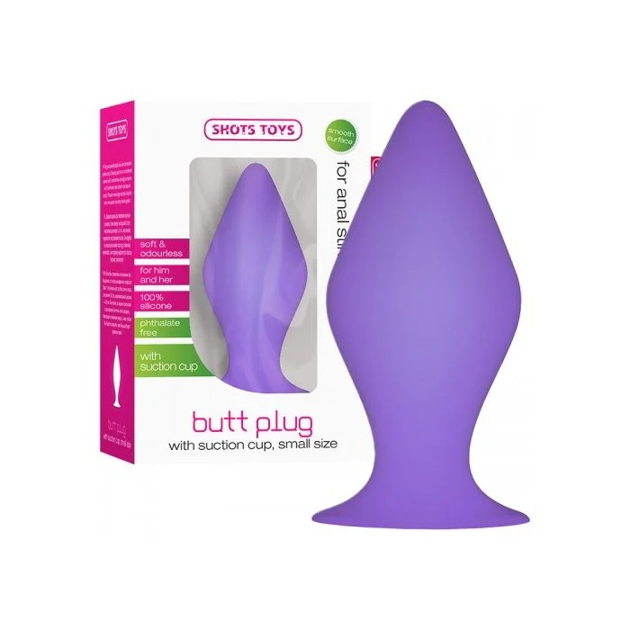 Plug Anal Butt Plug II C/ Ventosa Roxo Pequeno Conjunto