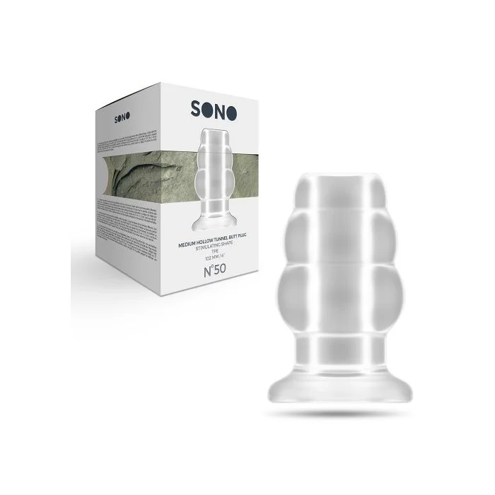 Plug Anal Sono Medium Hollow Tunnel Transparente Nº50 Caixa