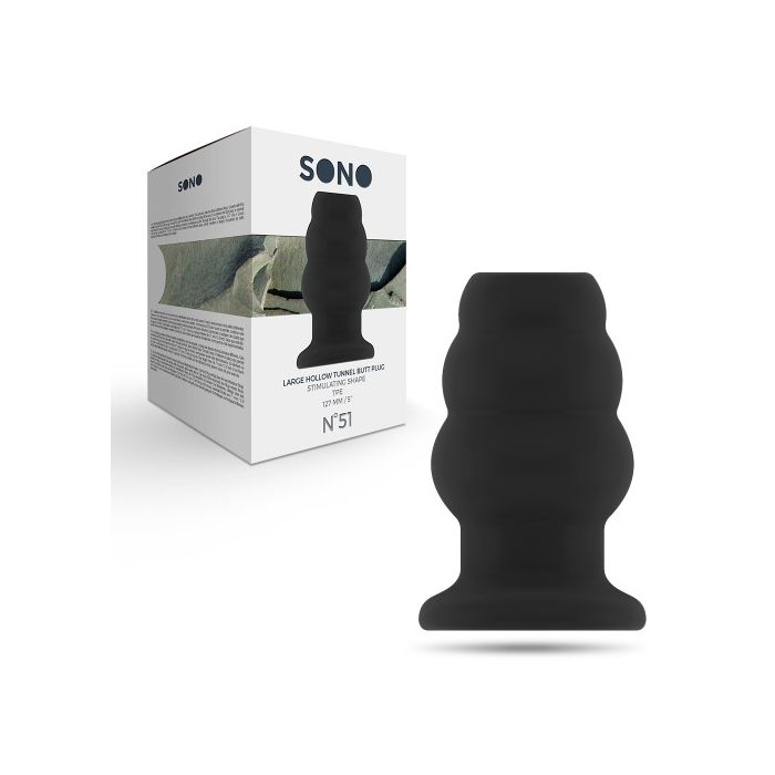 Plug Anal Sono Large Hollow Tunnel Preto Nº51 Caixa