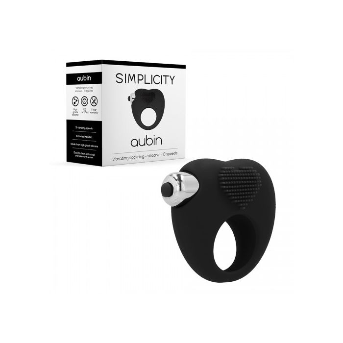 Anel Vibratório Aubin Simplicity Preto Conjunto