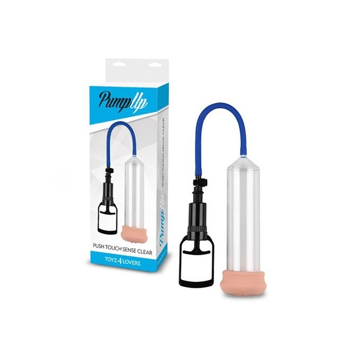 Bomba de Vácuo C/ Masturbador Push Touch Sense Transparente Conjunto