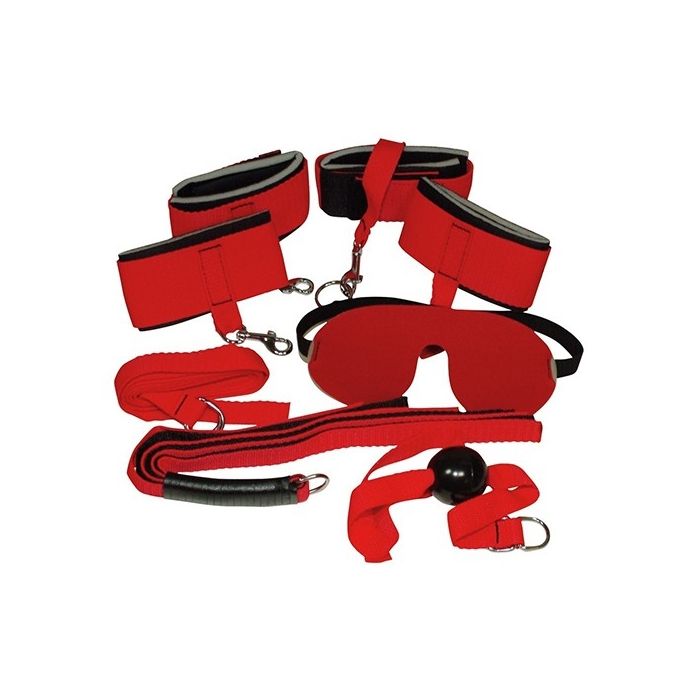 Kit Bondage Set Bad Kitty Vermelho Conjunto