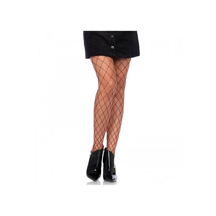 Collants em Rede Industrial Bordô