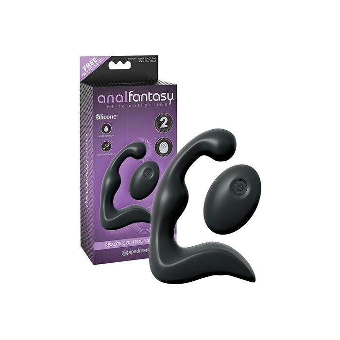 Estimulador da Próstata Vibratório C/ Comando Recarregável Remote Control P-Spot Pro Anal Fantasy Elite Collection Conjunto