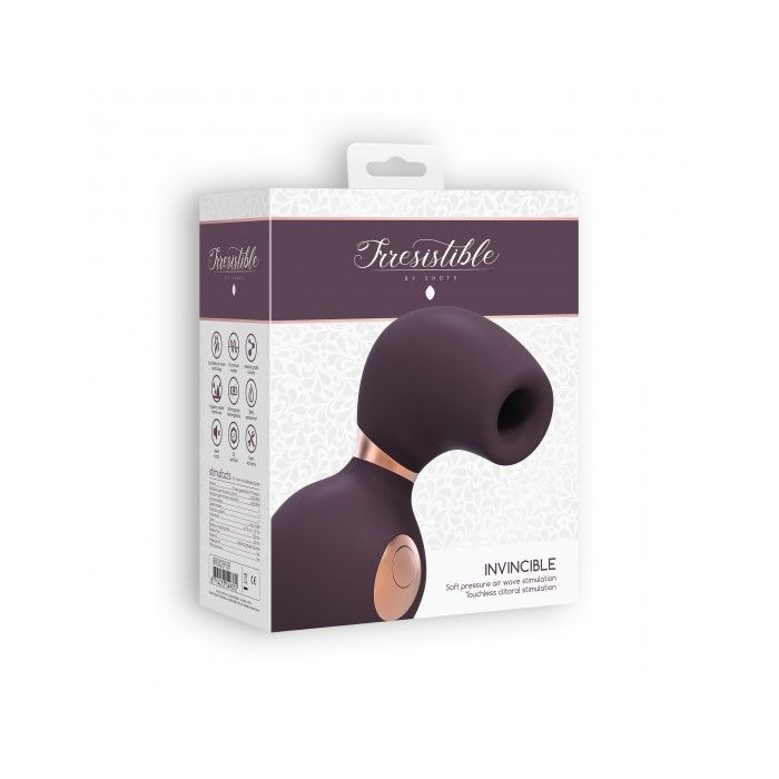 Estimulador de Clitóris Recarregável Invicible Irresistible Roxo Caixa
