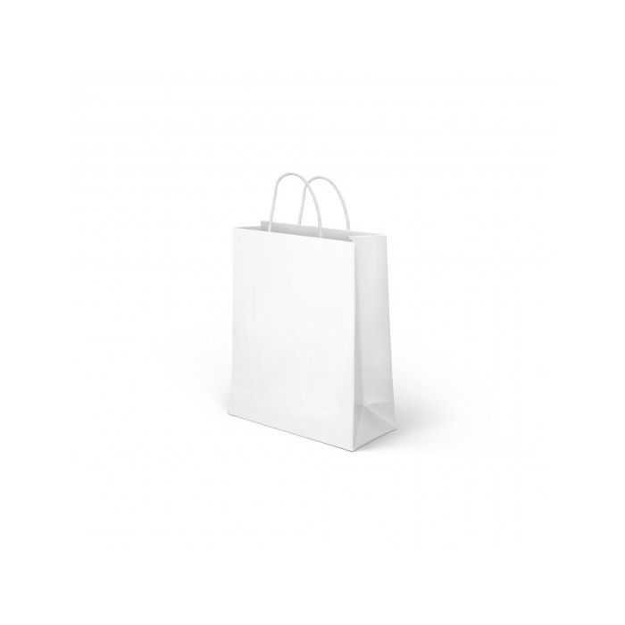 Saco de Papel C/ Pegas Branco 23 X 18 cm