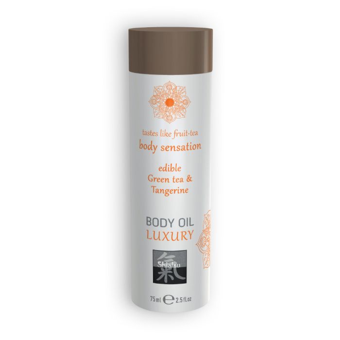 Óleo de Massagem Beijável Shiatsu Luxury Body Oil de Chá Verde e Tangerina (75 ml)