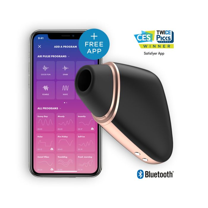 Estimulador Clítoris Recarregável Satisfyer Love Triangle  C/ APP Preto