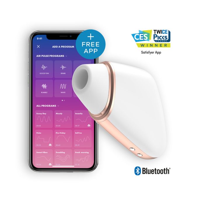 Estimulador Clítoris Recarregável Satisfyer Love Triangle  C/ APP Branco