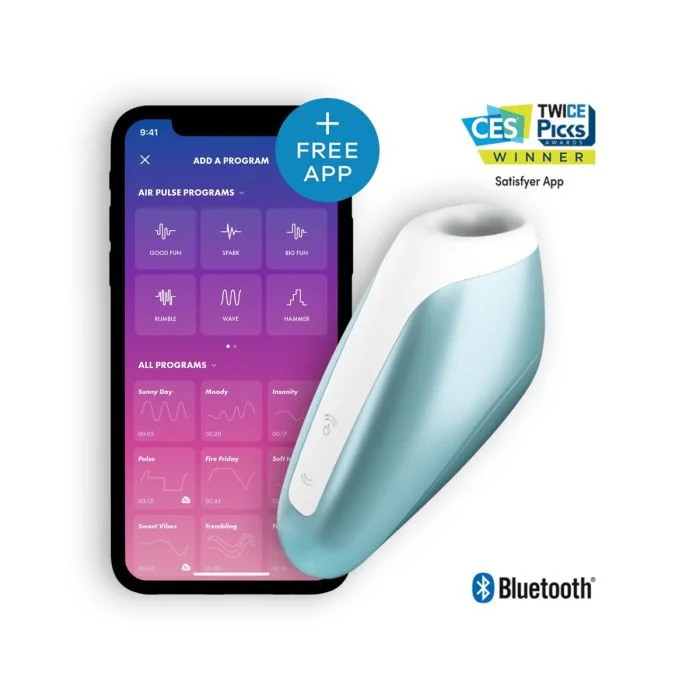Estimulador Clítoris Recarregável Satisfyer Love Breeze C/ APP Azul