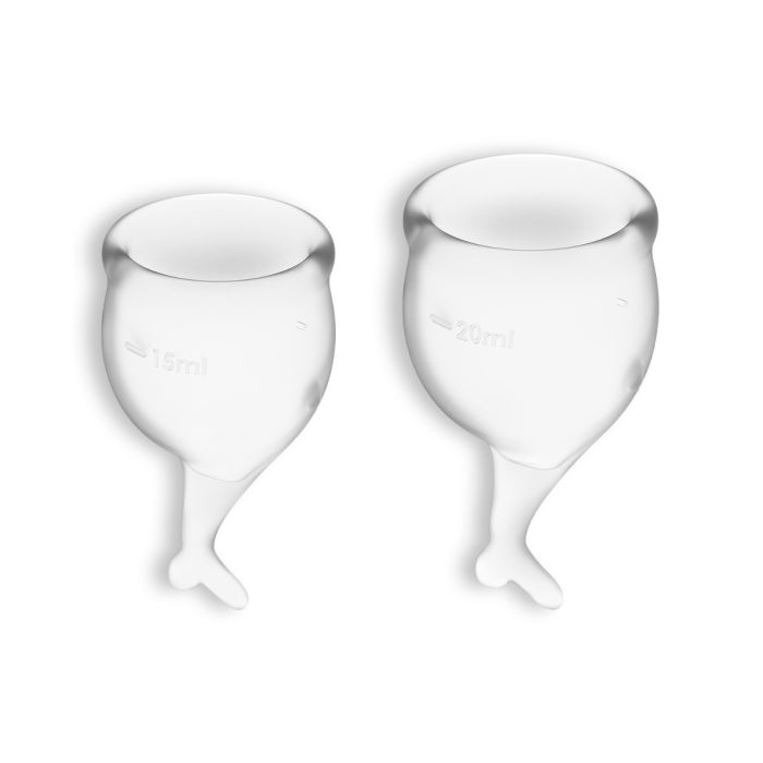 Conjunto de 2 Copos Menstruais Satisfyer Feel Secure Transparente