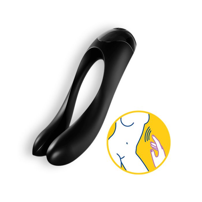 Vibrador Recarregável Satisfyer Candy Cane Preto