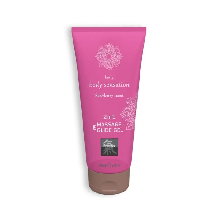 Gel Massagem e Lubrificante 2 em 1 Framboesa Shiatsu (200 ml)