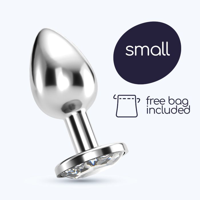Plug Anal Joia Bijou Transparente Pequeno Crushious C/ Bolsa Aveludada Grátis Promo