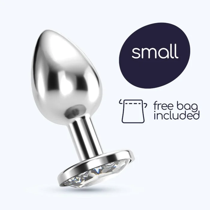 Plug Anal Joia Bijou Transparente Pequeno Crushious C/ Bolsa Aveludada Grátis Promo