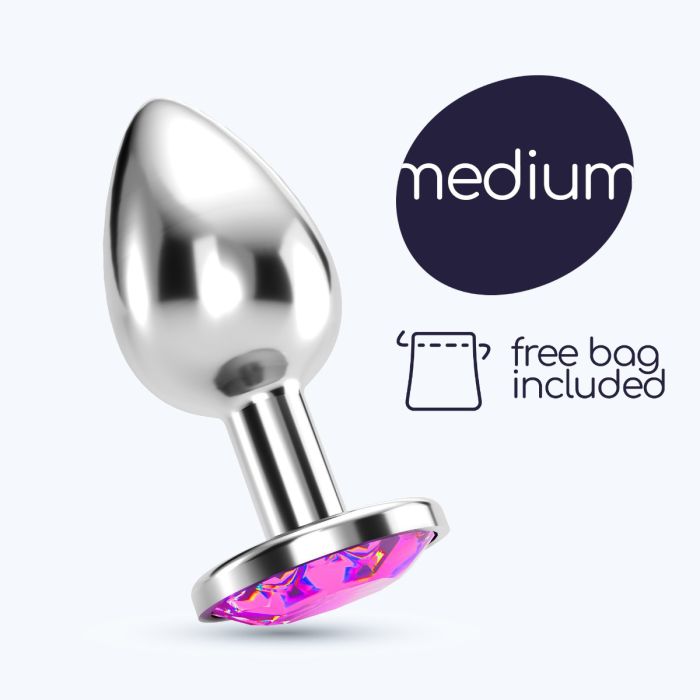 Plug Anal Joia Bijou Rosa Médio Crushious C/ Bolsa Aveludada Grátis Promo