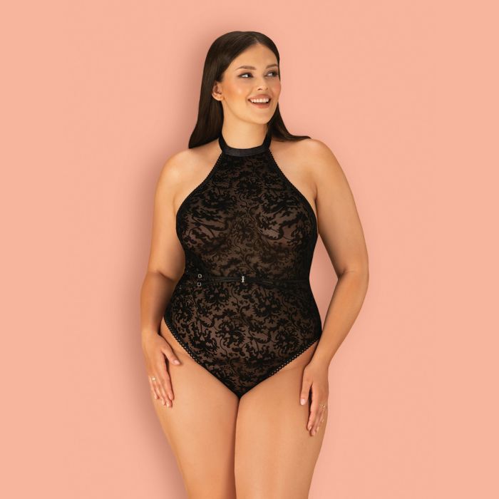 Body Softly Tamanho Queen Obsessive Preto Frente
