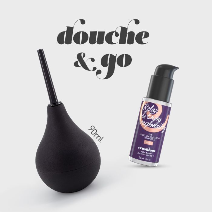 Douche & Go Duche Anal 90ml C/ Lubrificante Anal 50ml Crushious
