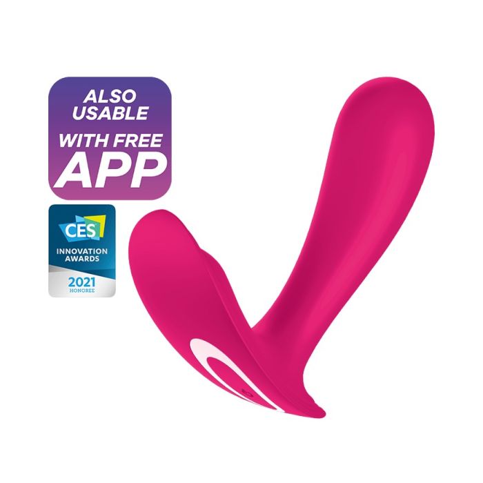 Estimulador do Ponto-G Recarregável Satisfyer Top Secret C/ APP Rosa