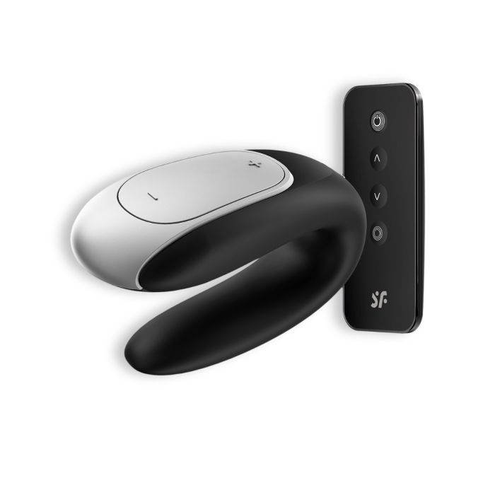 Vibrador Recarregável Double Fun C/ App Satisfyer Preto