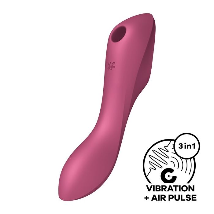 Vibrador Recarregável Satisfyer Curvy Trinity 3 Vermelho