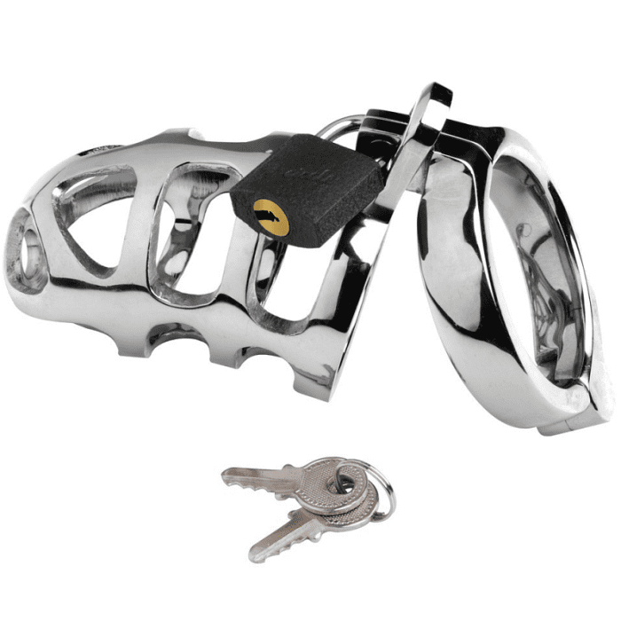 Jaula de Castidade Metal Hard Cock Ring Retain Cage
