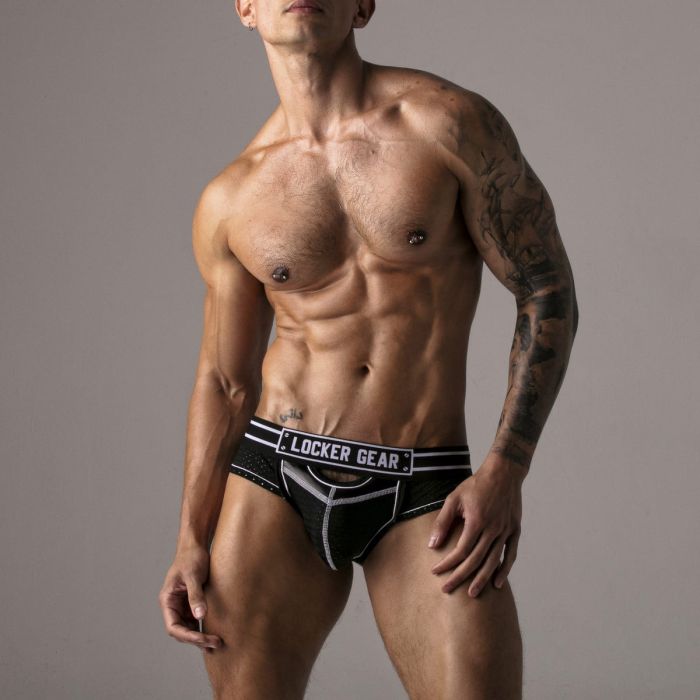 Cueca Watch It Harder Locker Gear Branca Frente