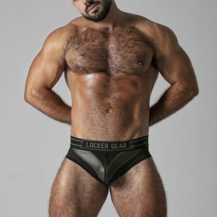 Cueca Massive Rude Locker Gear Caqui Frente