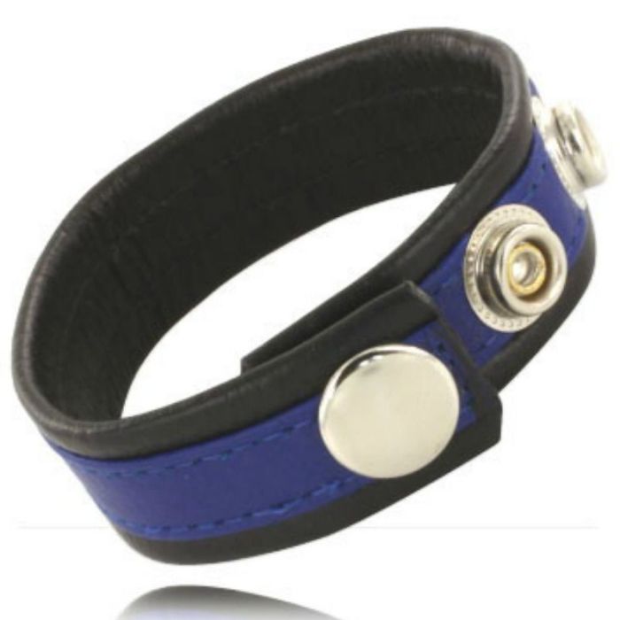 Correia de Couro Ajustável Pénis Leather Body Azul