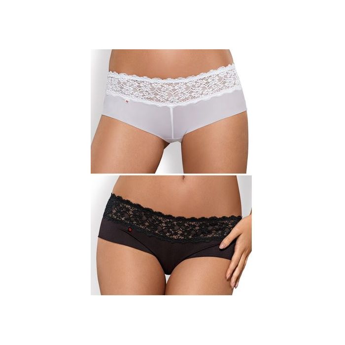 Pack Obsessive Boxers Lacea Preto e Branco Branco Frente Apróx
