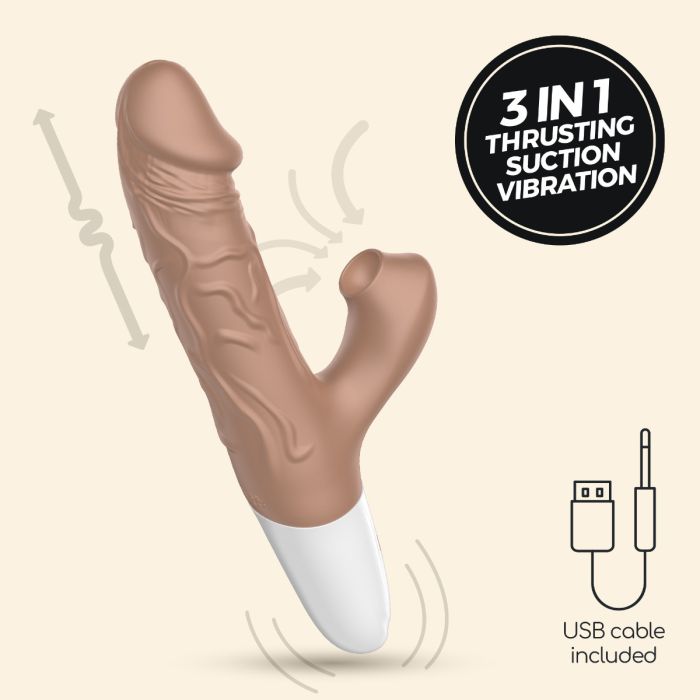 Vibrador Realístico Recarregável C/ Sucção Crushious El Matador