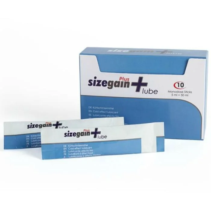 Lubrificante Efeito Refrescante SizeGain Plus Lube (10 X 5 ml)