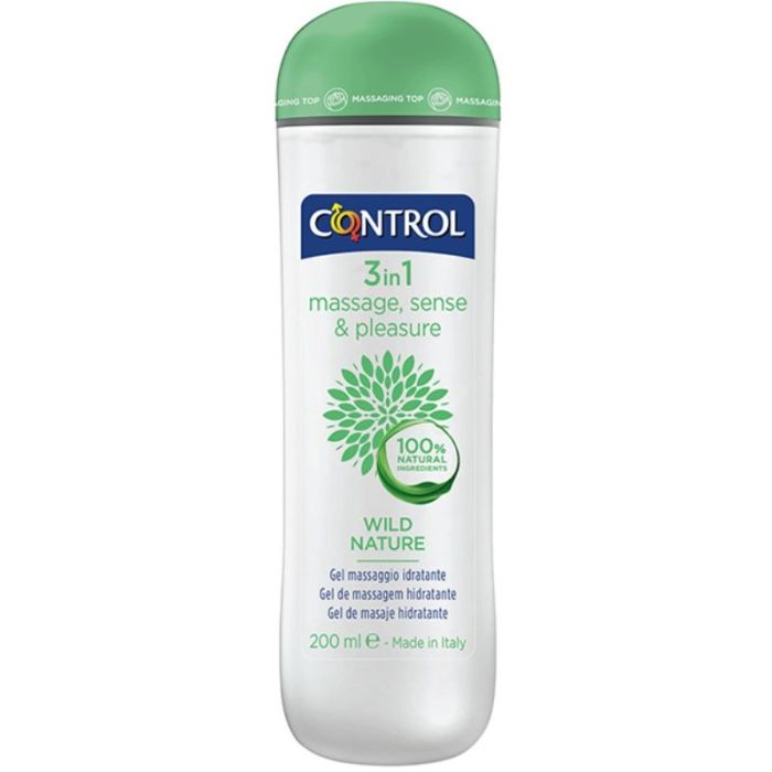 Gel de Massagem Estimulante Control 3 em 1 Massage, Sense & Pleasure Wild Nature (200 ml)
